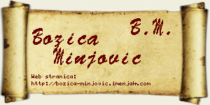 Božica Minjović vizit kartica